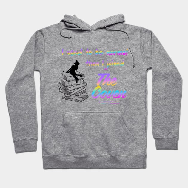 I used to be normal Black & Gradient Hoodie by Alley Ciz